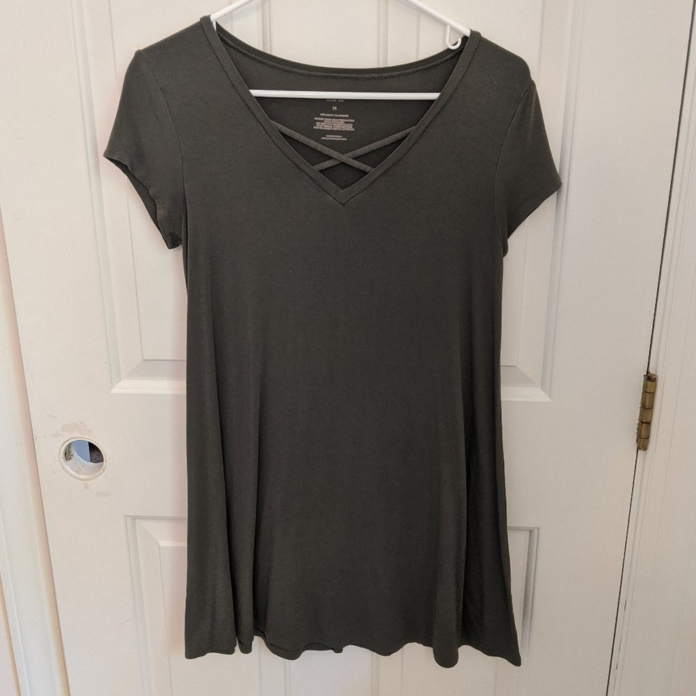 Olive T-shirt Dress